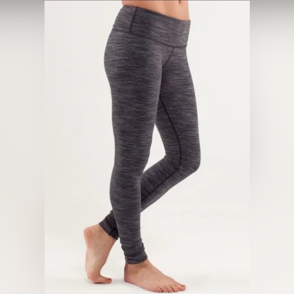 lululemon athletica Wunder Under Gray Heather Active Yoga High-Rise Leggings